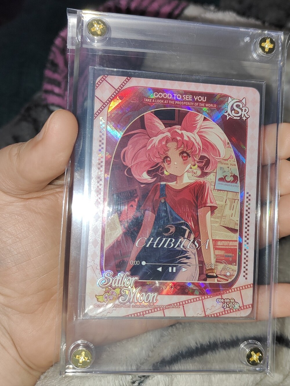 Chibiusa Chibi Moon Super Rare holo card Encased Unofficial Sailor Moon Chinese